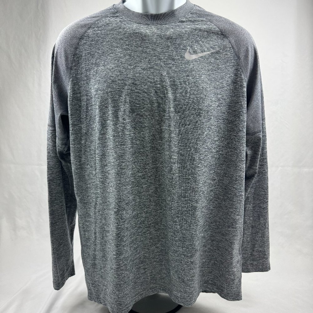 Nike Dri-Fit Long Sleeve T-Shirt Men's Size M Gray